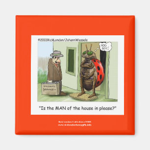 Lustiger Marienkäfer-Cartoon Auf Hochwertigem Werb Magnet