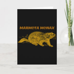 Lustiger Marmota Monax Tag des Murmeltieres  Karte
