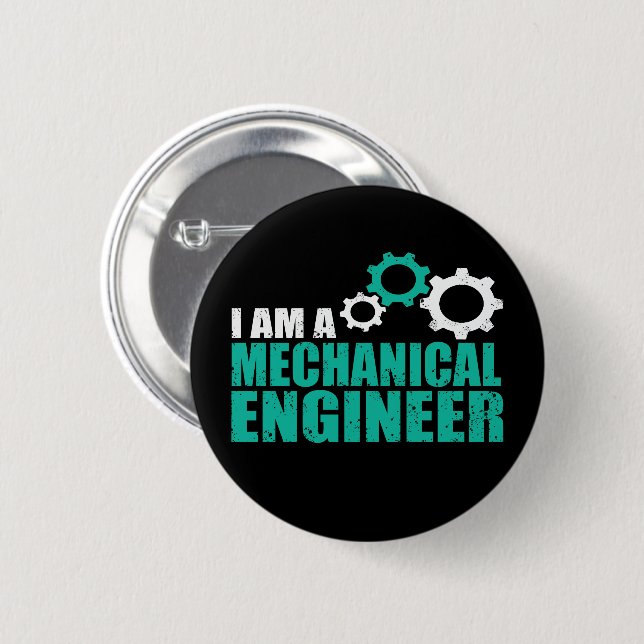 Lustiger Maschinenbauingenieur Button (Vorne & Hinten)