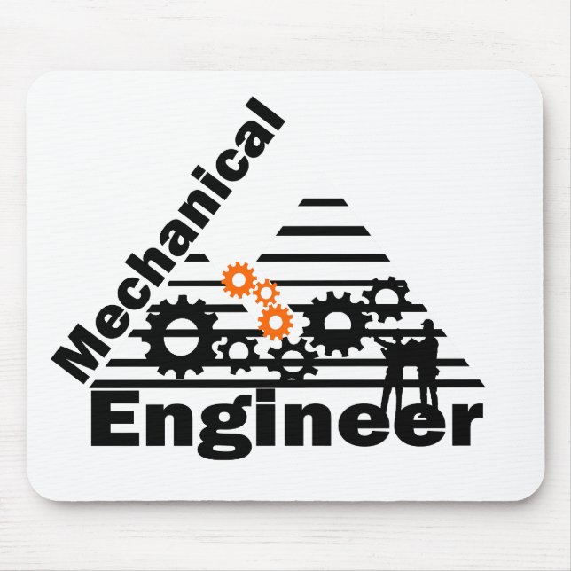 Lustiger Maschinenbauingenieur Mousepad (Vorne)