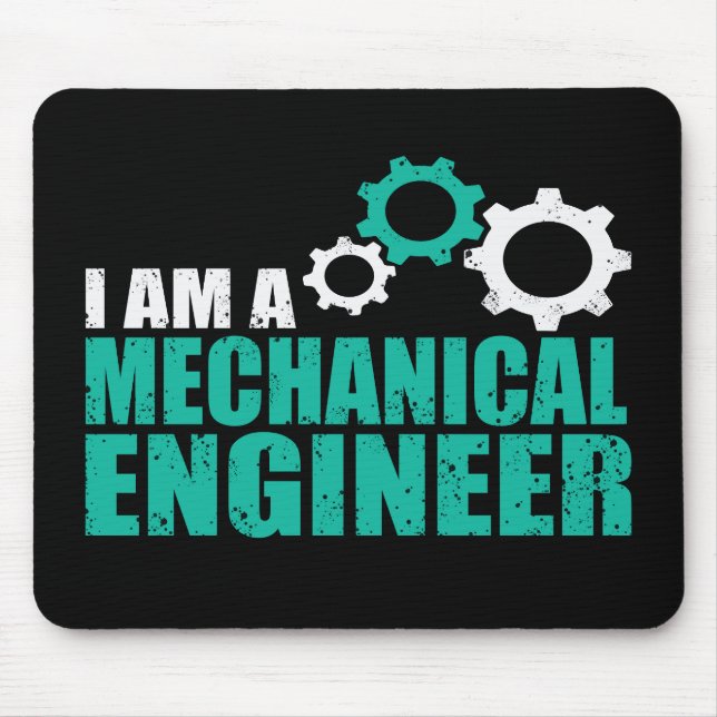 Lustiger Maschinenbauingenieur Mousepad (Vorne)