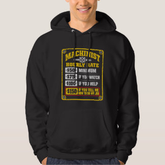 Lustiger Maschinist Stundensatz Sarkastisches Gesc Hoodie