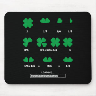Lustiger Mathe-Bruch Vier-Blatt-Kleeblatt-Lehrer S Mousepad