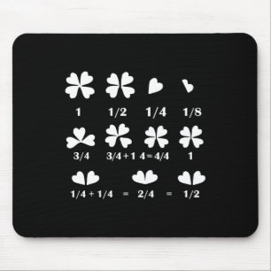 Lustiger Mathe-Bruch Vier-Blatt-Kleeblatt-Lehrer S Mousepad