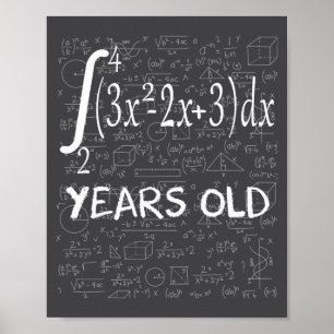 Lustiger Mathe-Geek 50 Jahre alt 50. Geburtstag In Poster