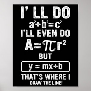 Lustiger Mathe-Lehrer-Witz Männer Frauen Spaß Best Poster