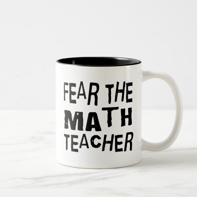 Lustiger Mathe-Lehrer Zweifarbige Tasse (Rechts)