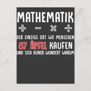 Lustiger Mathe Nerd Spruch Mathematik Schule Postkarte