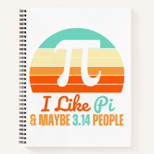 Lustiger Mathelehrer 14. März Pi-Tag Merchandise, Notizbuch
