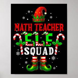Lustiger Mathelehrer-Elfen-Trupp Weihnachts-Elfenh Poster