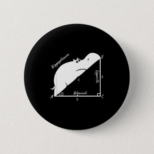 Lustiger Mathelehrer, lustige Hypothenuse, Geometr Button