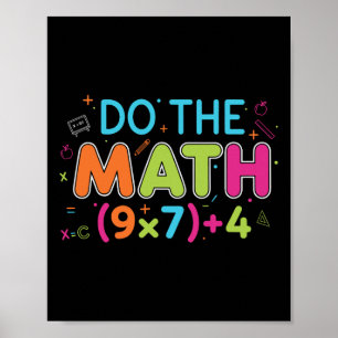 Lustiger Mathelehrer macht Mathe 67 Meme Six Seven Poster
