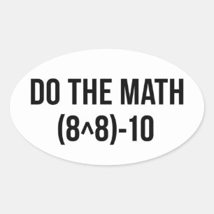 lustiger Mathematik-Lehrer-Humor-Meme-Wortspiel Ovaler Aufkleber