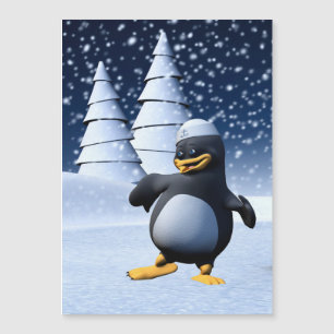 Lustiger Matrosen Pinguin Tanzend Magnetkarte