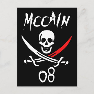 Lustiger McCAIN 08 {Blut-Spitze} Feiertagspostkarte