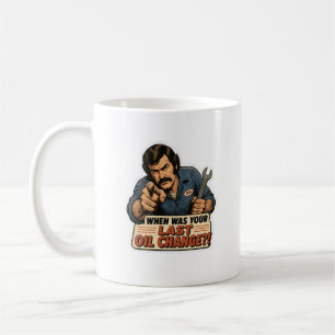 Lustiger Mechaniker Ölwechsel Auto Meme Kaffeetasse