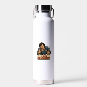 Lustiger Mechaniker Ölwechsel Auto Meme Trinkflasche