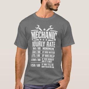 Lustiger Mechaniker-Stundensatz-Design-Junge T-Shirt