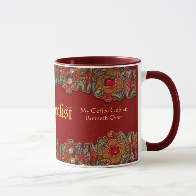 Lustiger Medievalist-Kaffee-Becher Runneth vorbei Tasse (Rechts)