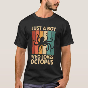 Lustiger Meer-Oktopus-Tier Retro-Vintage-Geschenke T-Shirt