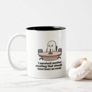 Lustiger Meeting-Mug für Unternehmensgeister Zweifarbige Tasse