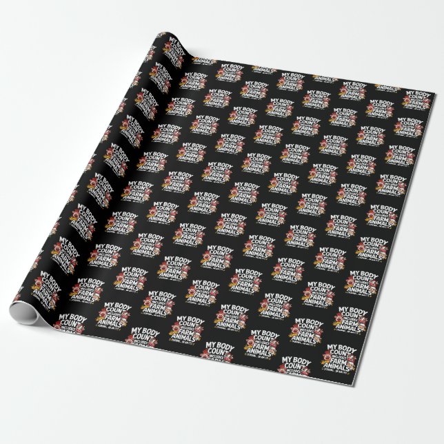Lustiger Meine Leichenbilanz Enthält Nutztiere Geschenkpapier (Ungerollt)