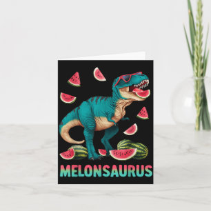 Lustiger Melonsaurus Wassermelone Dinosaurier T Re Karte
