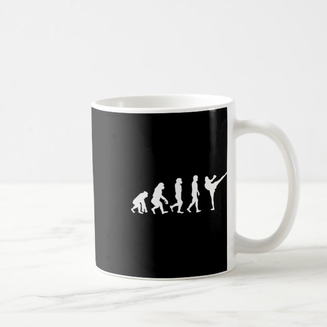 Lustiger Mensch Affe Gorilla Evolution Karate Boxe Kaffeetasse (Rechts)