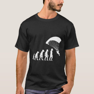 Lustiger Mensch Fallschirmspringen Evolution Falls T-Shirt