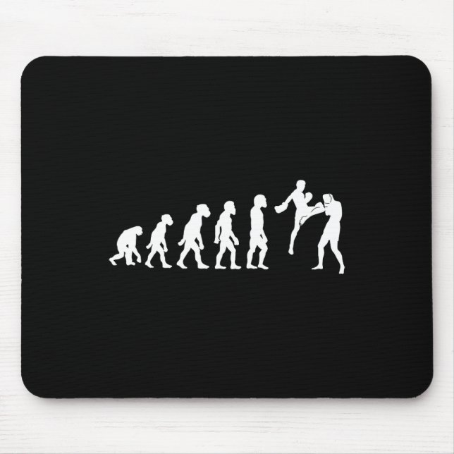 Lustiger Mensch Muay Thai Evolution Kickboxen Mma  Mousepad (Vorne)
