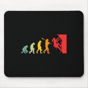 Lustiger menschlicher Kletterevolutionswitz Retro Mousepad