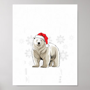 Lustiger menschlicher Kostüm-Lar-Bär-Weihnachtslic Poster