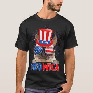 Lustiger Meowica Siamese Katzenliebhaber Besitzer T-Shirt