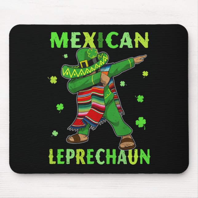 Lustiger mexikanischer Leprechaun Dabbing Mexiko S Mousepad (Vorne)