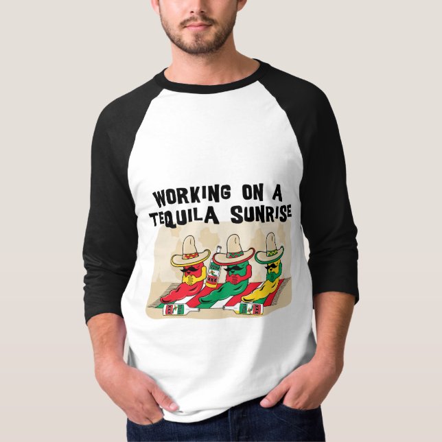 Lustiger mexikanischer Tequila-Sonnenaufgang T-Shirt (Vorderseite)