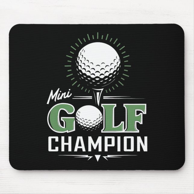 Lustiger Minigolf Miniaturgolf-Champion Golfer  Mousepad (Vorne)