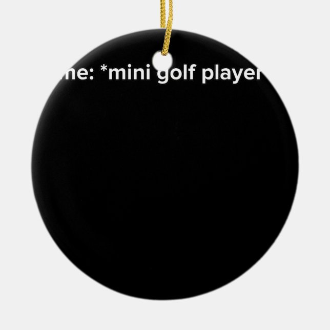 Lustiger Minigolf-Spieler-Meme  Keramik Ornament (Vorne)