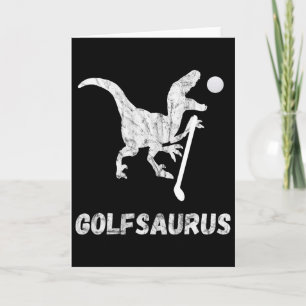Lustiger Minigolfspieler Golf Dinosaurier Golfer T Karte