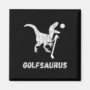 Lustiger Minigolfspieler Golf Dinosaurier Golfer T Magnet
