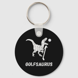 Lustiger Minigolfspieler Golf Dinosaurier Golfer T Schlüsselanhänger
