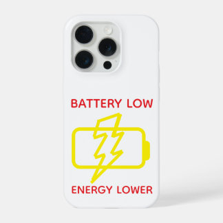 Lustiger minimaler Akku-Leer-Warn-Handyhülle  iPhone 15 Pro Hülle