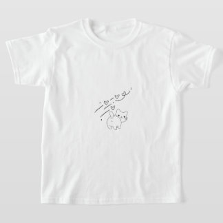 Lustiger Minimalist Katzen Kinder T-Shirt