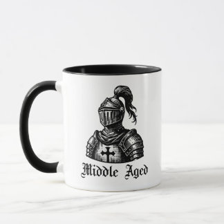 Lustiger mittelalterlicher Ritter Geburtstagsbeche Tasse