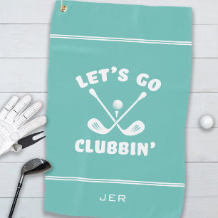 Lustiger moderner Golfer Humor Sport Türkis  Golfhandtuch