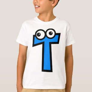 Lustiger Monogramm-Buchstabe T T-Shirt
