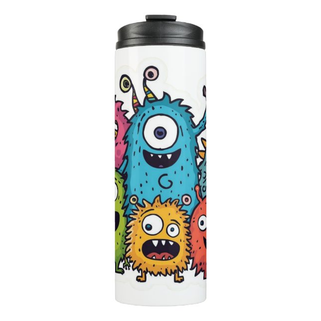 Lustiger Monster-Bundle-Thermalbecher Thermosbecher (Vorderseite)