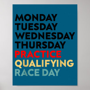 Lustiger Montag Dienstag Donnerstag Übung Qualifyi Poster