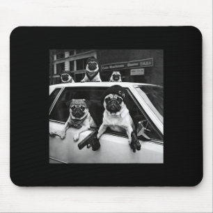 Lustiger Mops-Meme Mops-Gangster-Hund Straßenstil  Mousepad
