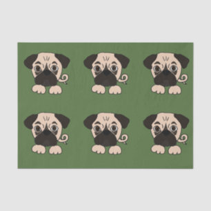 Lustiger Mops-Welpen-Hund Seidenpapier