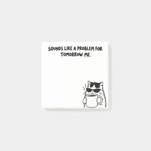 Lustiger Morgen-Me-Katzen-Spruch Post-it Klebezettel